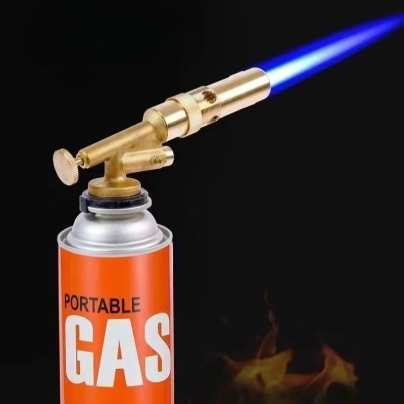 Antorcha de Gas de soldadura portátil, quemador de llama de butano para acampar al aire libre, encendedor para barbacoa, lanzallamas, suministros de cocina, equipo de soldadura