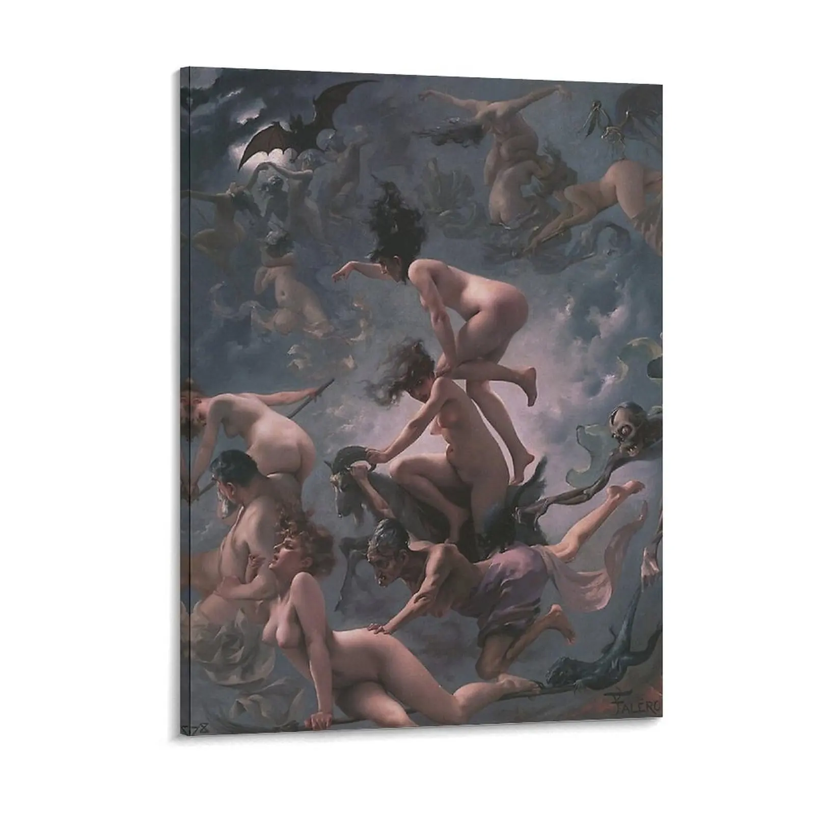 

Ведьмы Going To Their Sabbath The Departure Of The Witches Luis Ricardo Falero Картина на холсте Настенный декор Настенная живопись в рамке