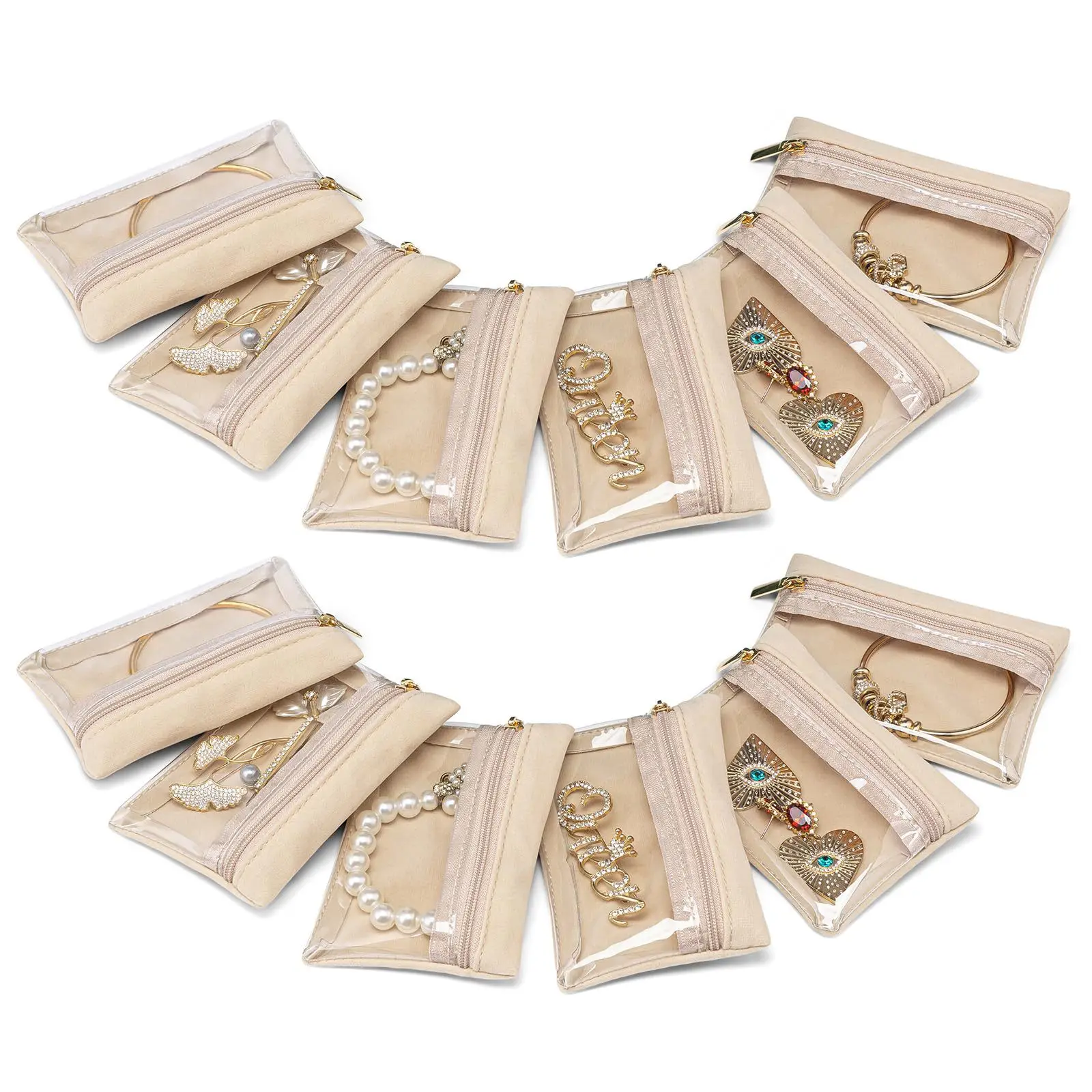 

Сумка для хранения ювелирных изделий, ожерелье, сумка для хранения деталей ювелирных изделий, прозрачная сумка для хранения на молнии с визуальной отделкой