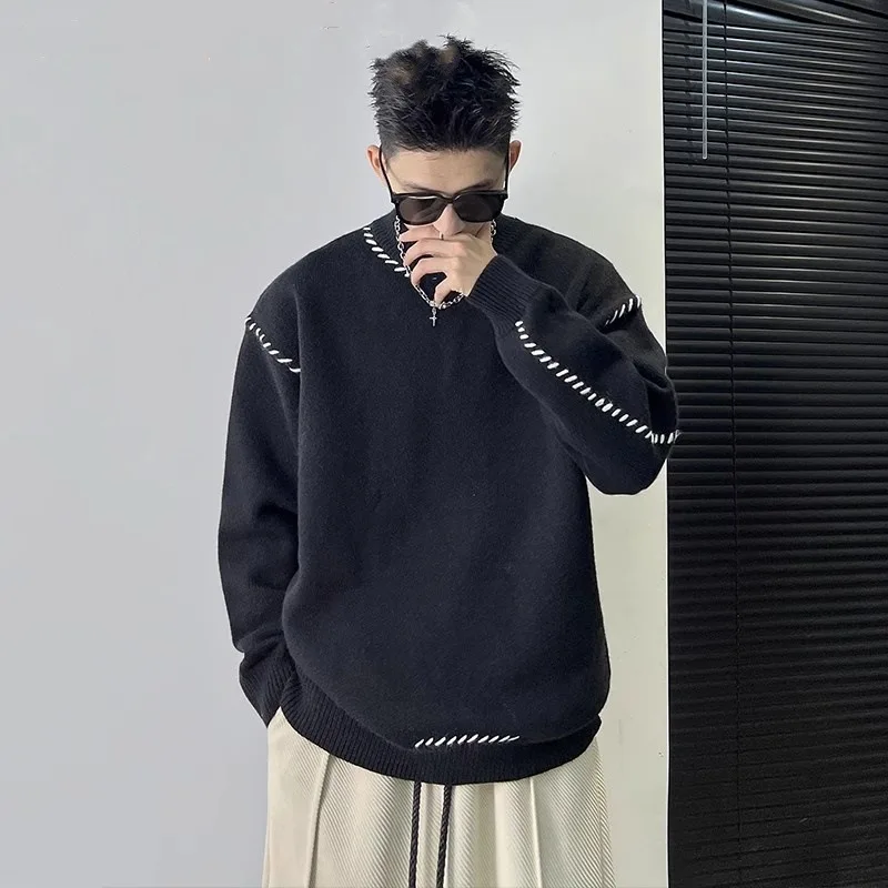 

Men's New Autumn and Winter Simple Casual Versatile Warm and Fashionable Korean Style Sweater Round Neck Sweater
