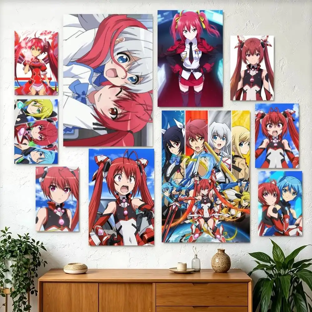 Twin Tail Battleground  Poster Perfect Space Sticker Self Adhesive for Office Home Theater Wall Art Decor Fancy Gift