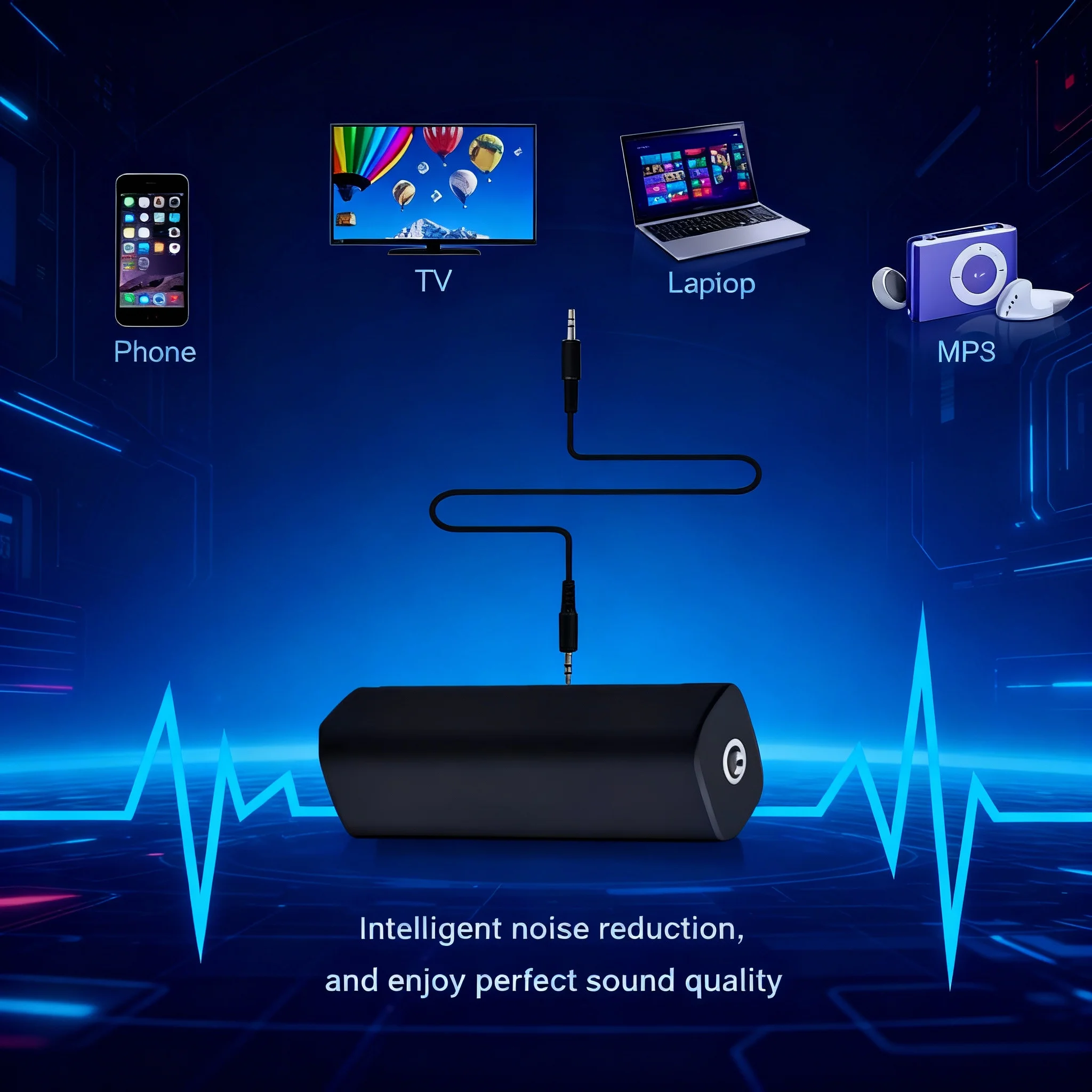 Speaker Line 3.5mm Aux Audio Noise Filter Ground Loop Noise Isolator Eliminate For Car Stereo Audio System Home Stereo ﻿