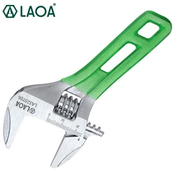 LAOA Short Handle Wrench Adjustable Light Weight Large Open Spanner 6