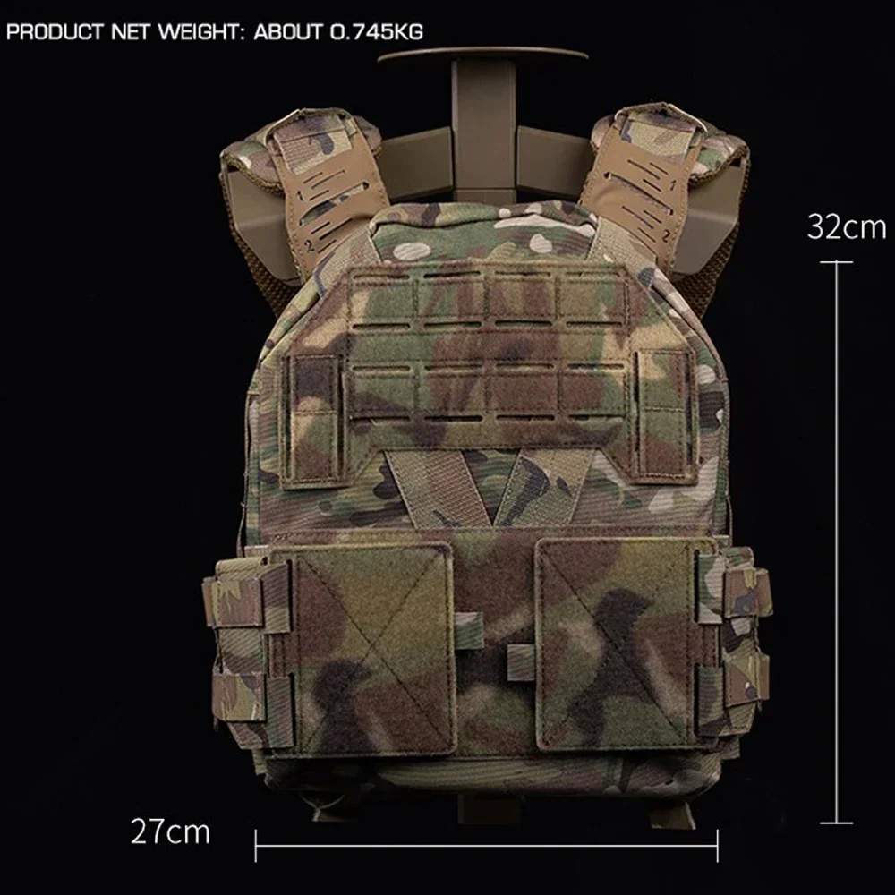 Imagem -02 - Low-profile Quick Release Caça Vest kz Tactical Plate Carrier Molle Armadura de Combate ao ar Livre Airsoft Engrenagem