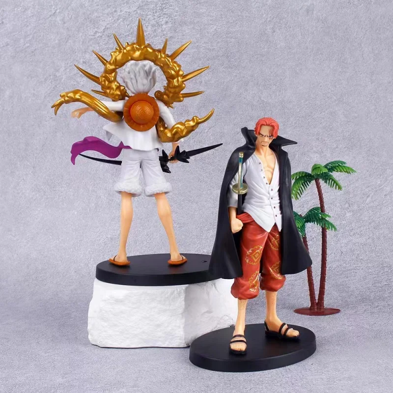 Shanks figura de Anime de 19cm, edición de Teatro de pelo rojo, película de pie, modelo de acción, juguetes para fanáticos