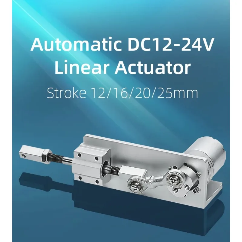 DC 12V 24V Reciprocating Linear Actuator 5~1000 Rpm Telescopic Motor with 12/16/20mm Stroke for DIY Projects