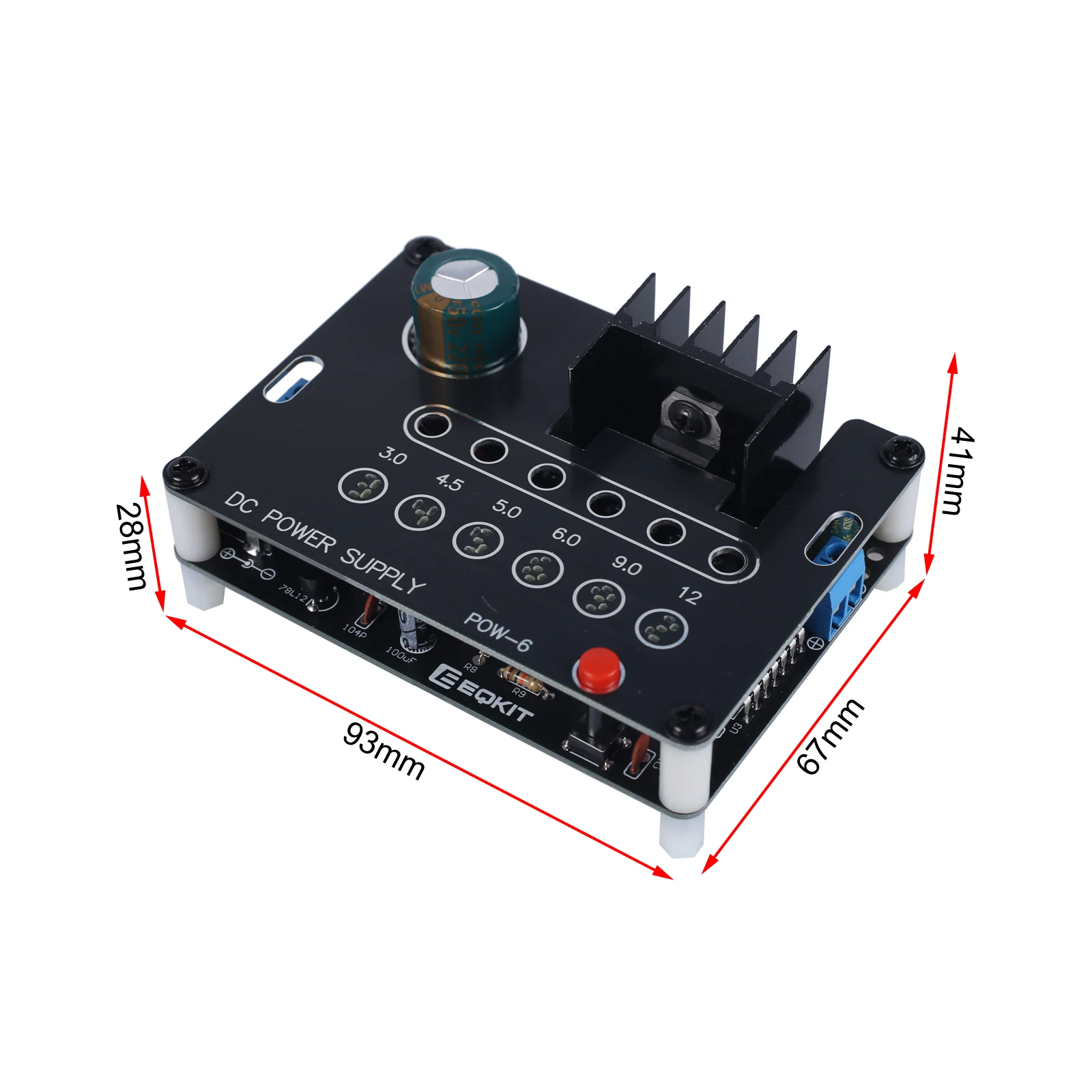 DIY Electronic Kit Step Down Power Supply Module Buck Voltage Converter AC15V/DC18V to DC 3/4.5/5/6/9/12V Soldering Practice