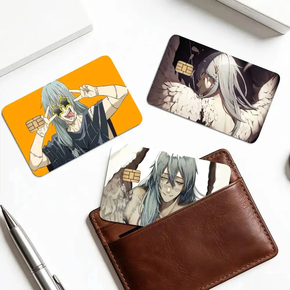M-mahito Jujutsu Kaisen Anime Card Sticker 4Pcs Credit Card Skin Anti Scratch Bank Debit Card Decal