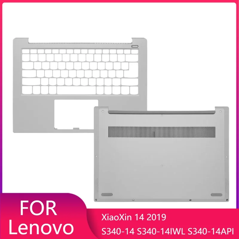 

T новый оригинальный для Lenovo Ideapad Xiaoxin 14 2019 S340-14 S340-14IWL S340-14API верхняя крышка упора для рук и нижняя часть корпуса (серебристый)