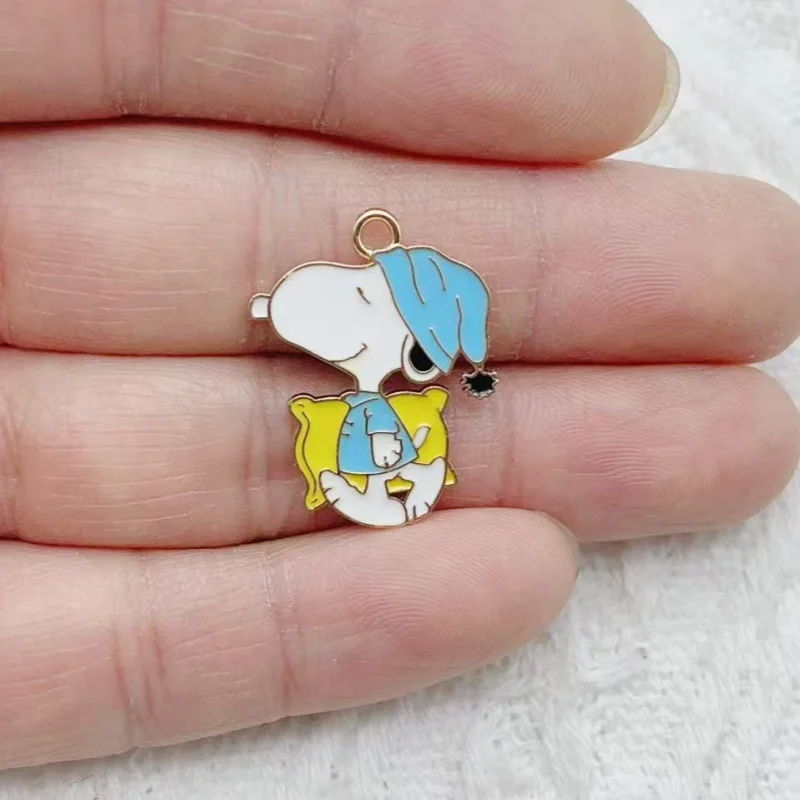 10pcs Cartoon Cute Dog Alloy Drip Oil Pendant DIY Earrings Necklace Handmade Pendant Accessories image 4