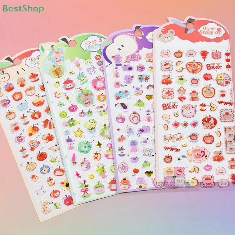 

♥3D Crystal Relief Cartoon Animal Stickers Mobile Phone Case Decoration Decals Planner Stickers