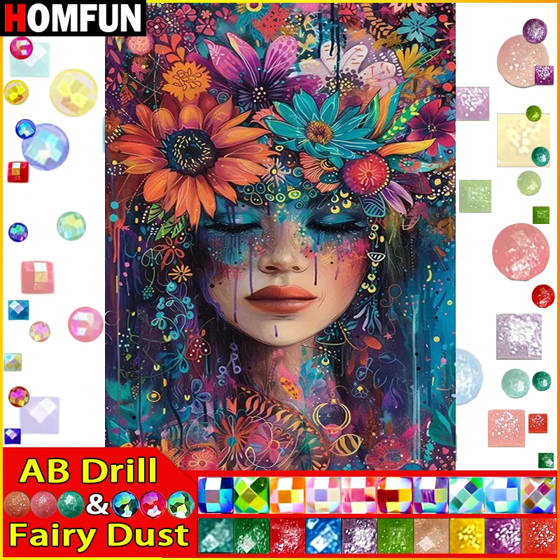 HOMFUN Fairy Dust AB Full Diamond Embroidery 