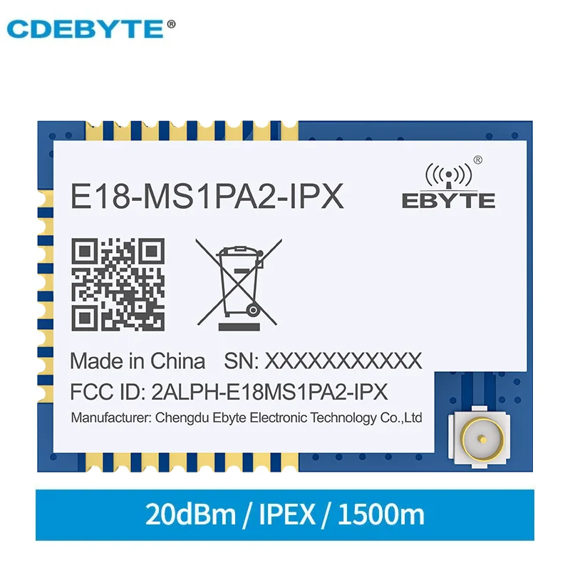 

10pcs/lot CC2530 PA+LNA ZigBee Module 2.4GHz 20dBm 8051 MCU SMD IPEX E18-MS1PA2-IPX Mesh Networking Transmitter and Receiver