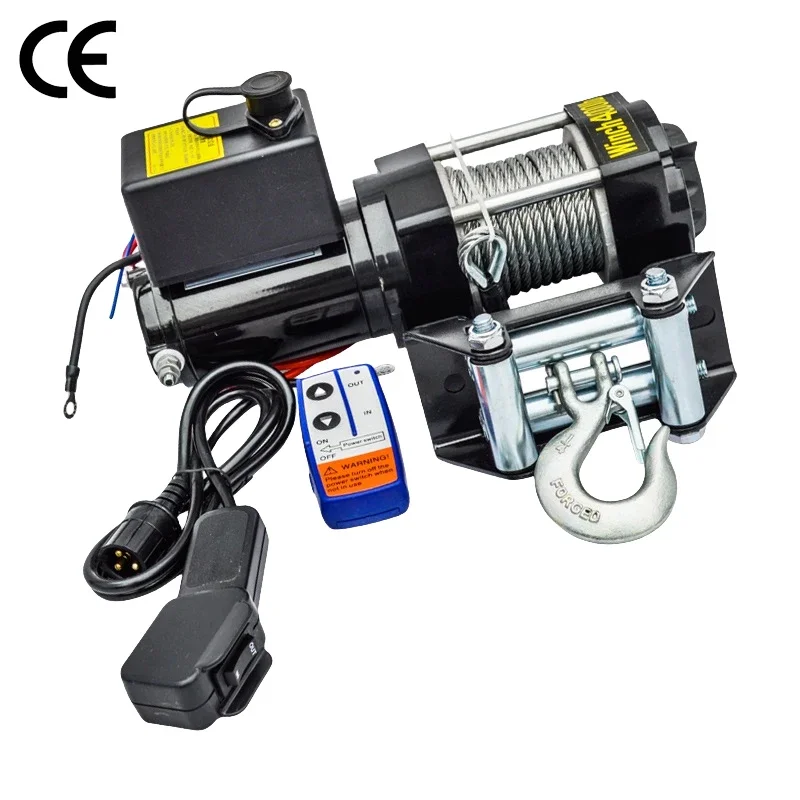 Warehouse Use Electric Winch Boat Car Truck ATV/UTV 500 Lb Pull Auto 4x4 Anchor 12V 24V 48V Small Electric Winch