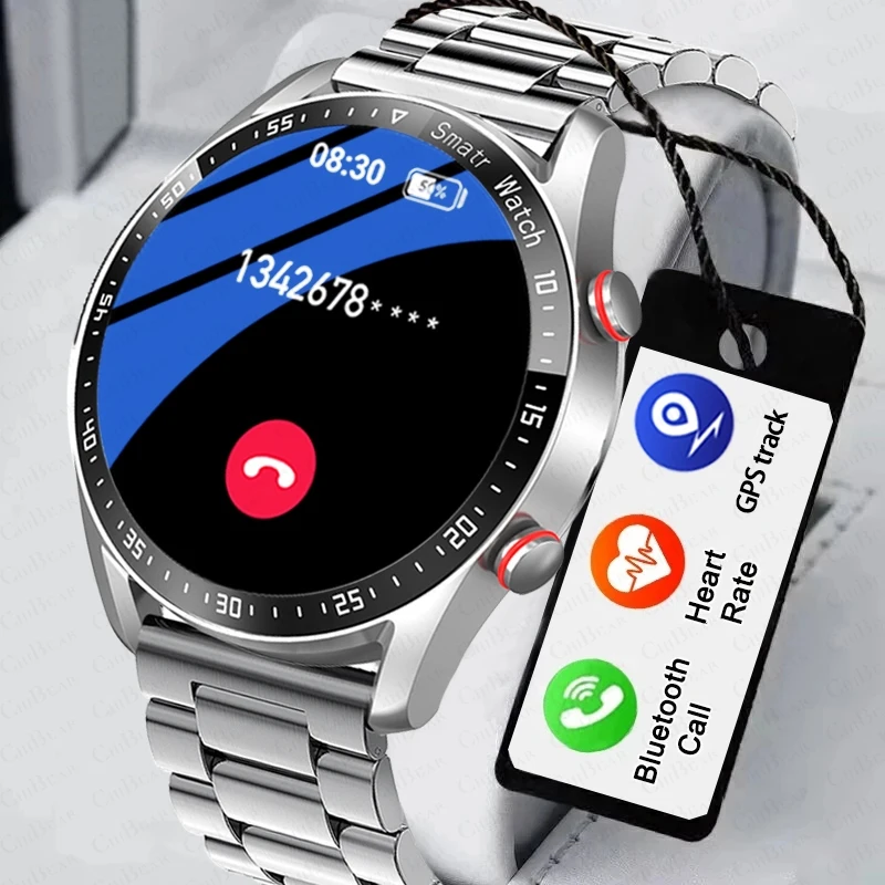 

2025 New Business Smart Watch Men Bluetooth Call 1.53-inch AMOLED HD Display Multi-Sport Modes Heart Rate Monitor Smartwatch Man