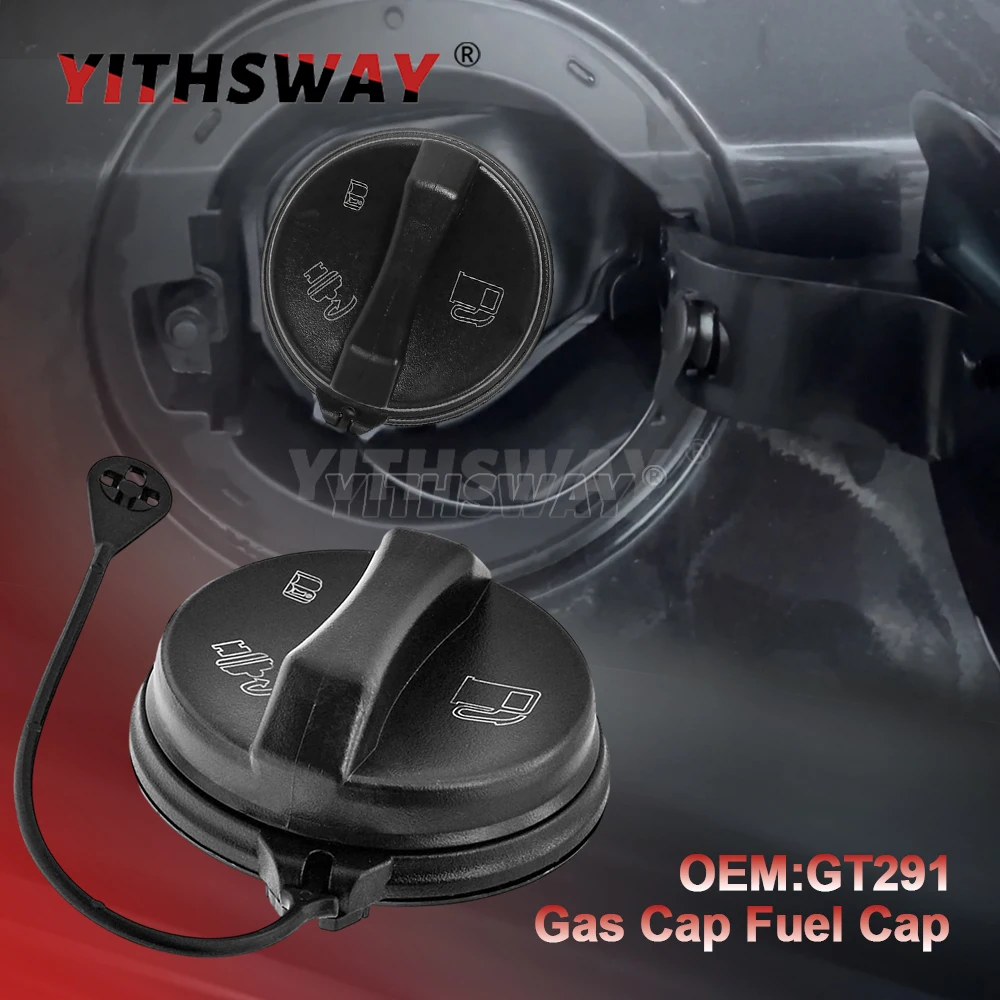 Fuel Tank Cover Gas Filler Cap with Tether for Buick Chevrolet Cruze Colorado Canyon Tailblazer Saturn Pontiac 15794103 GT291