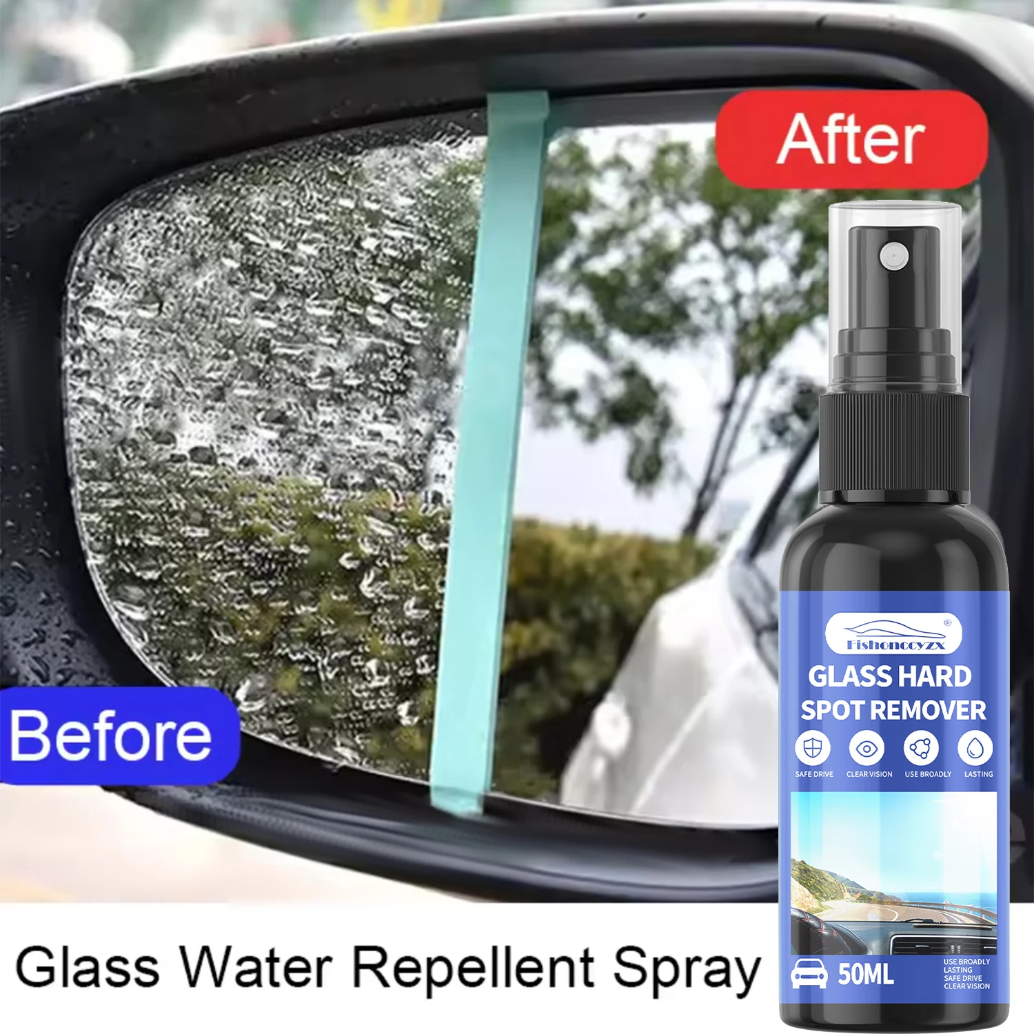 Water Repellent Spray Anti Rain Coating for Car Glass Hydrophobic Anti-rain Car Liquid Windshield Mirror Mask Auto Polish Kit