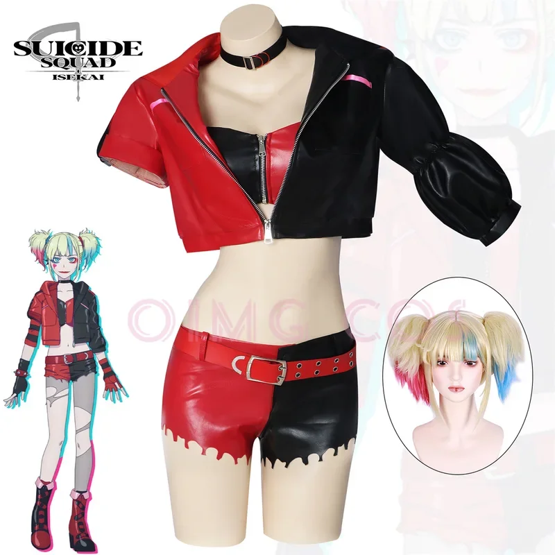 Harley pleased cosplay costume the Joker Carnival uniform wig anime Halloween costumes women game