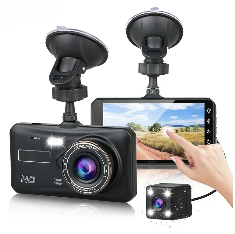 

Dash Cam Front and Rear Camera DVR Car Video Recorder Vehicle Black Box HD 1080P Night Vision Driver Recorder car accessories