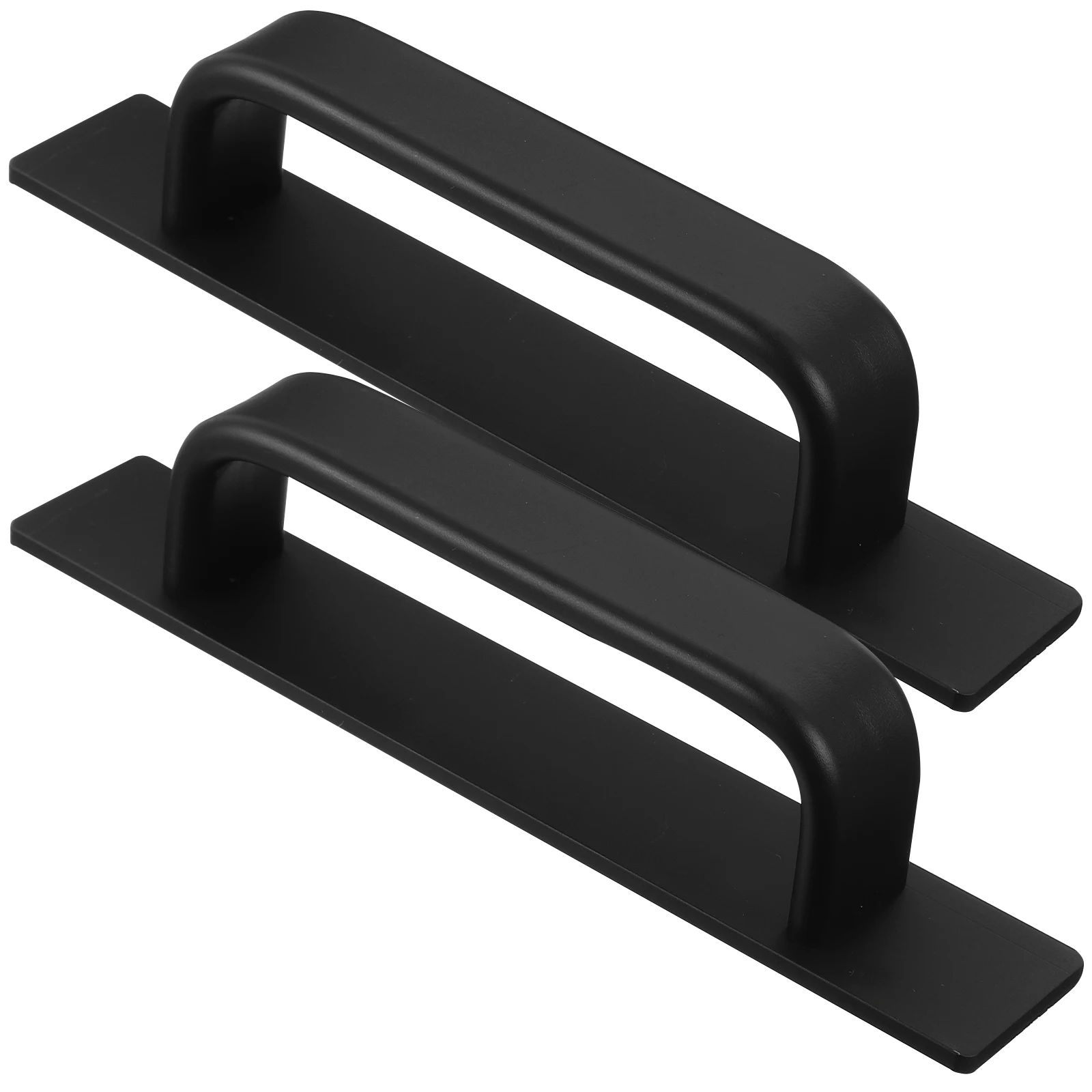 

2pcs Door Handles Kitchen Cabinet Pulls Black Ergonomic Design Easy Open Sliding Handles for Furniture Closets Microwaves