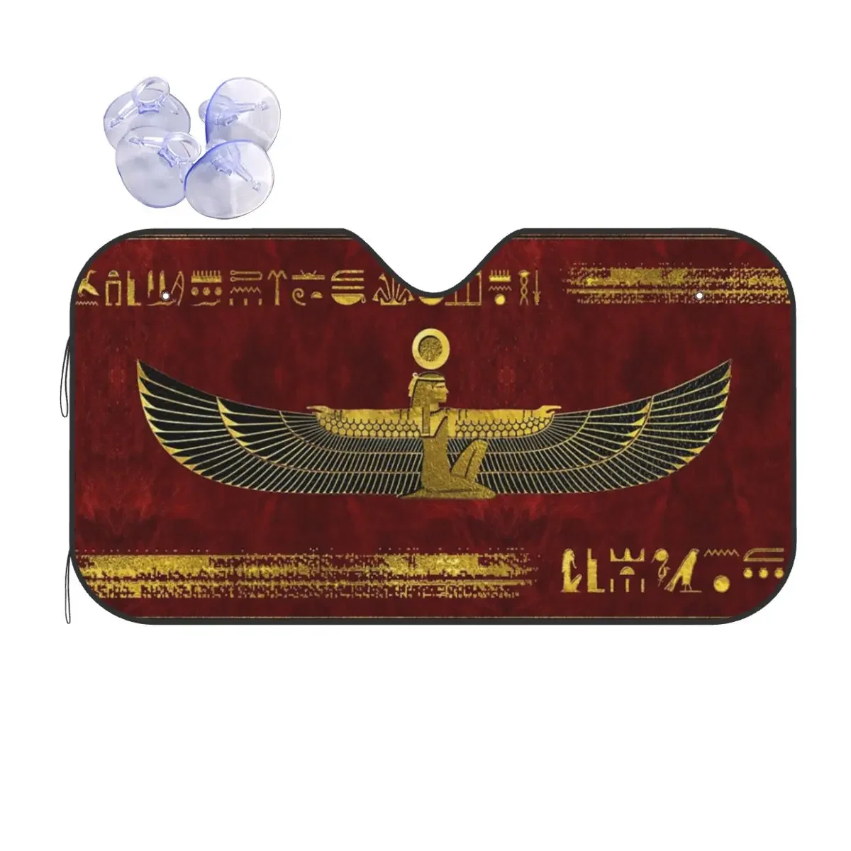 

Egyptian God Ornament Windshield Sunsha Ancient Egypt Car Front Windshield Car Window Windscreen Cover Sunscreen Curtain
