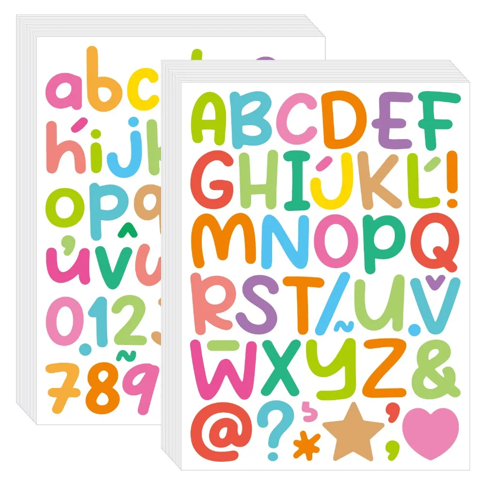 English Letter a-Z Glitter Letter Stickers Sparkling 2/1.5 Inch Alphabet Big Letter Stickers Gold Self Adhesive