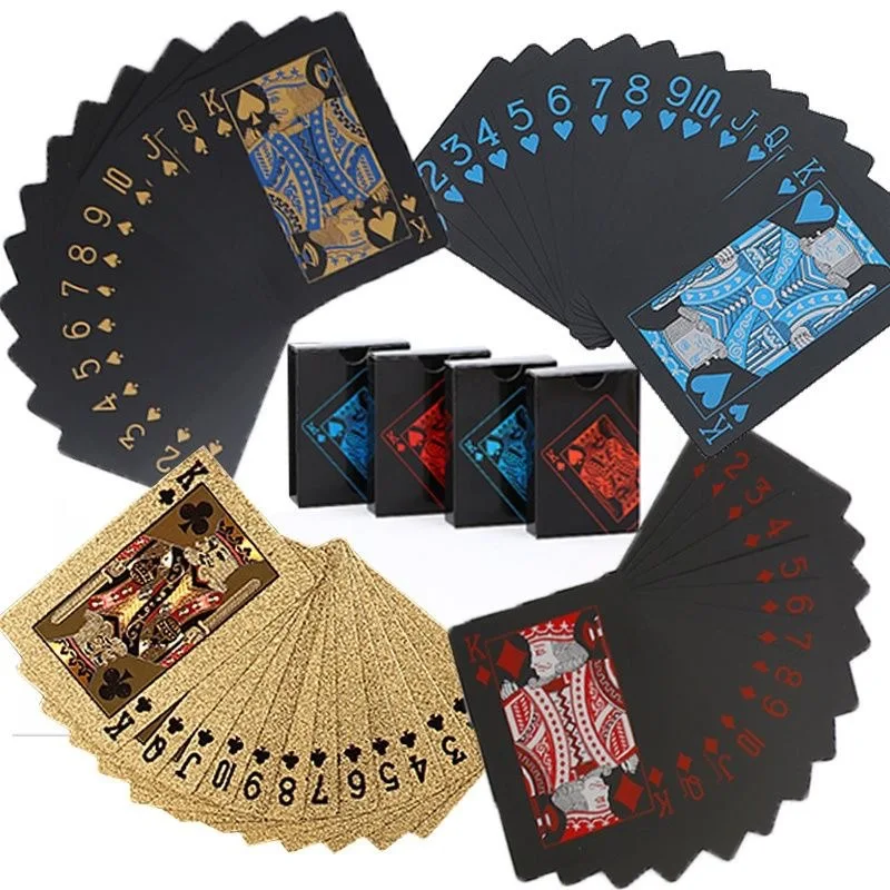 Baraja de póker de plástico, baraja de póquer profesional, cartas clásicas, tarjeta de juego impermeable, tarjetas de juego geniales