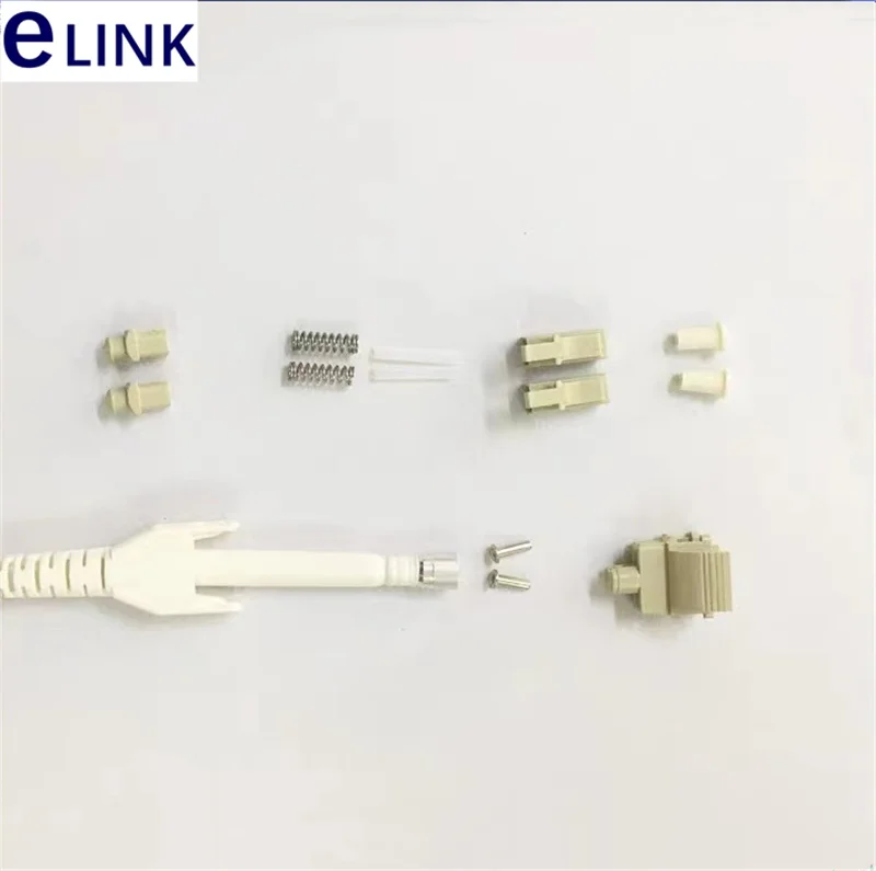 Jogo do conector do uniboot do LC, 2 núcleos, 3.0mm, um tubo sem virola, conector da fibra ótica, peças soltas FTTH eLink, 200 PCes