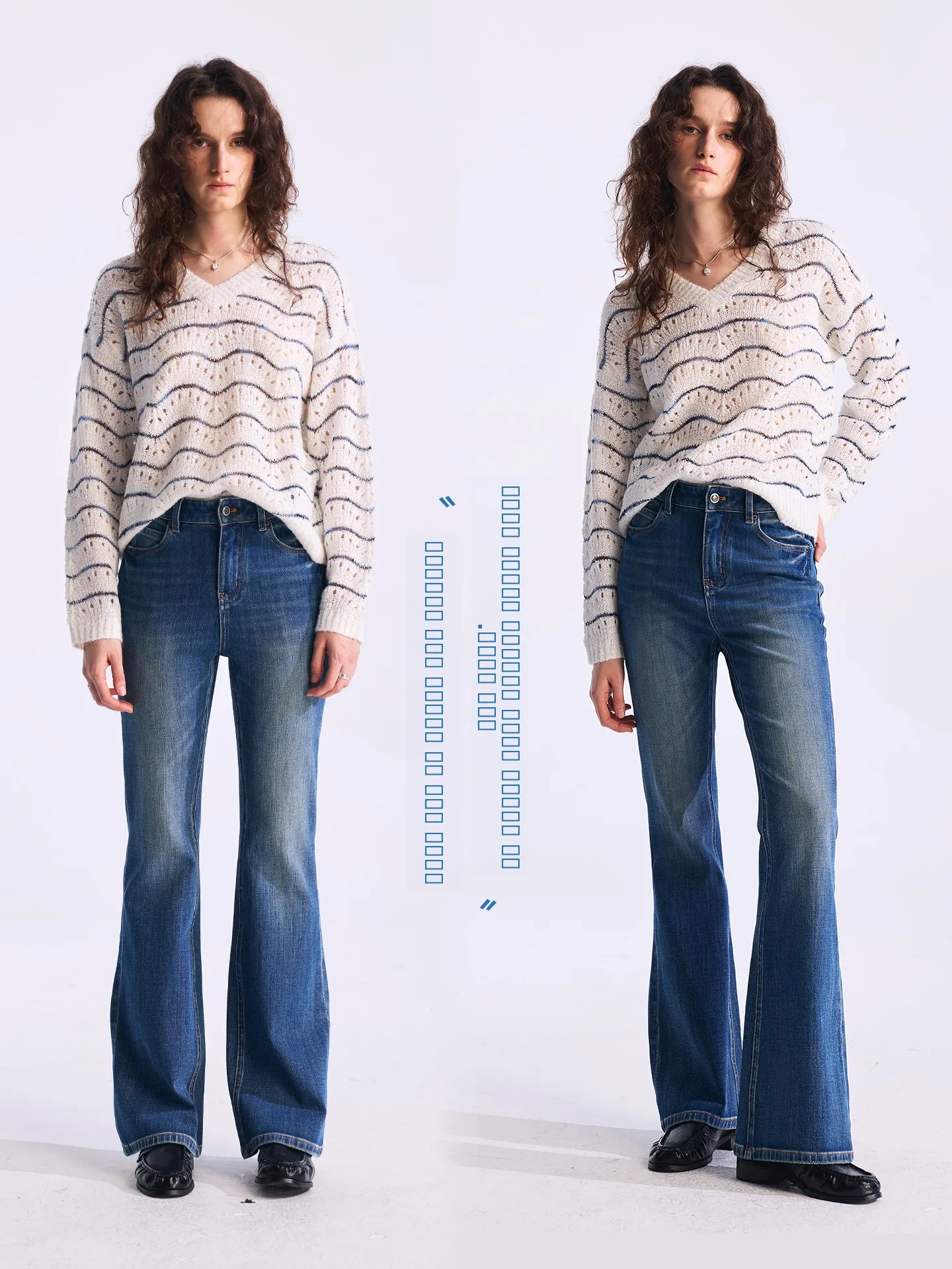 

Джинсы женские Rightcell Lightning Pants с высокой талией, облегающие, расклешенные, из денима, с четырехсторонним стрейчем, серия Cleanfit, весна 2026