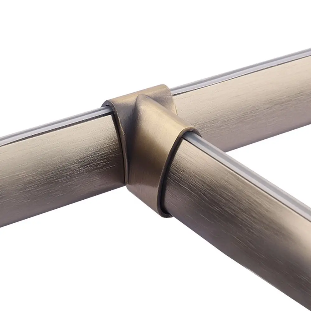 亜鉛合金パイプブラケット 内径16mm ハーフ/オールパス コーナーフランジシート ブラック シルバー ゴールド 天井固定