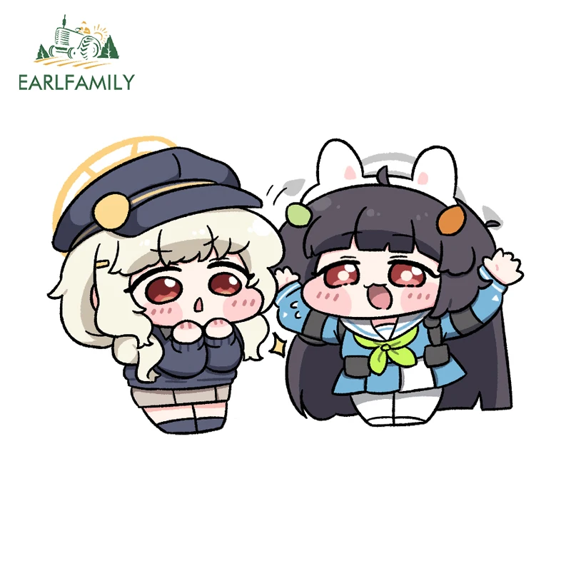 

EARLFAMILY blue archive Автомобильные наклейки: популярные аниме-дизайны, наклейки на крышку топливного бака и багажник, практичные солнцезащитные аксессуары для стайлинга автомобиля