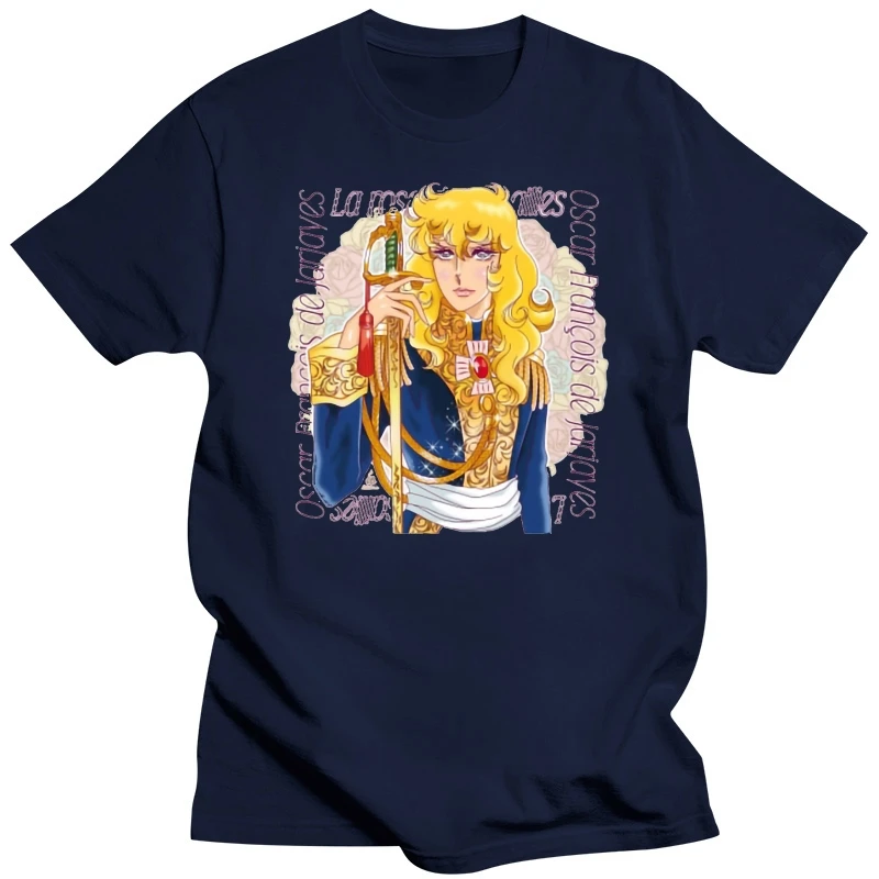 Printed Versailles No Bara Lady Oscar Men T Shirt Cotton tshirt O-Neck Short-Sleeve Women T-Shirt