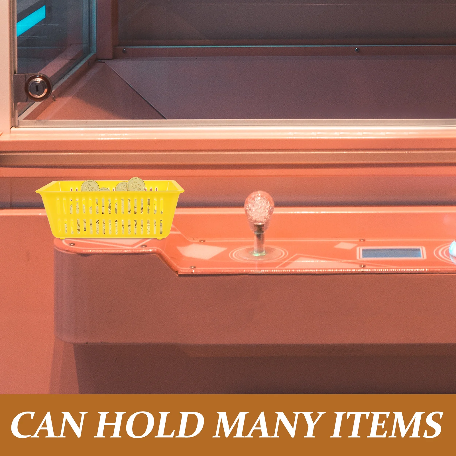 

7Pcs Plastic Coin Storage Baskets Lightweight Decorative Sundries Organizer for Desktop Household Red Decorative Basket