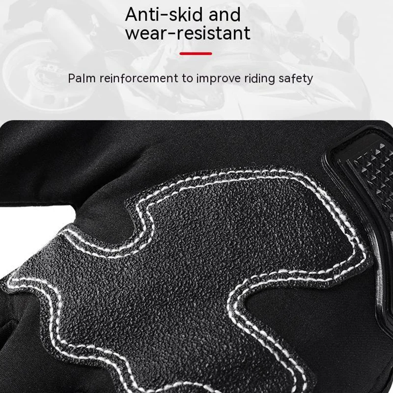 Winter Motorcycle Warm Racing Gloves Men Women Waterproof Motocross Gloves Hard Shell Protective Motorbike Gloves Touchscreen