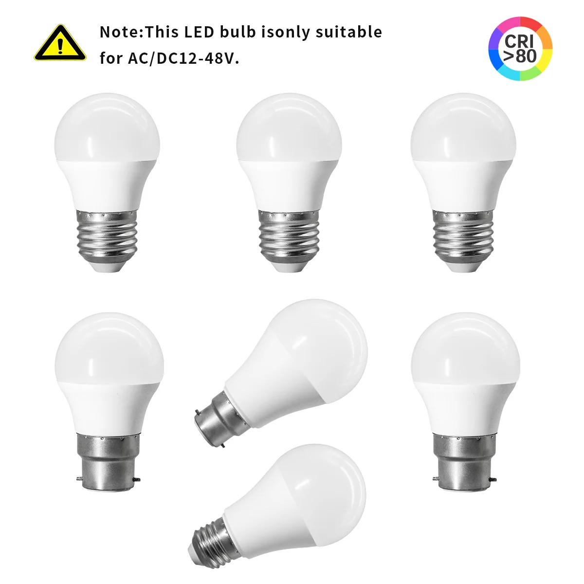 

25PCS E27 B22 DC AC 12V-48V LED Bulb Lamps G45 A60 Light 3W 5W 10W Daylight Bombilla Led Light Bulbs Lamp for Outdoor Lamp