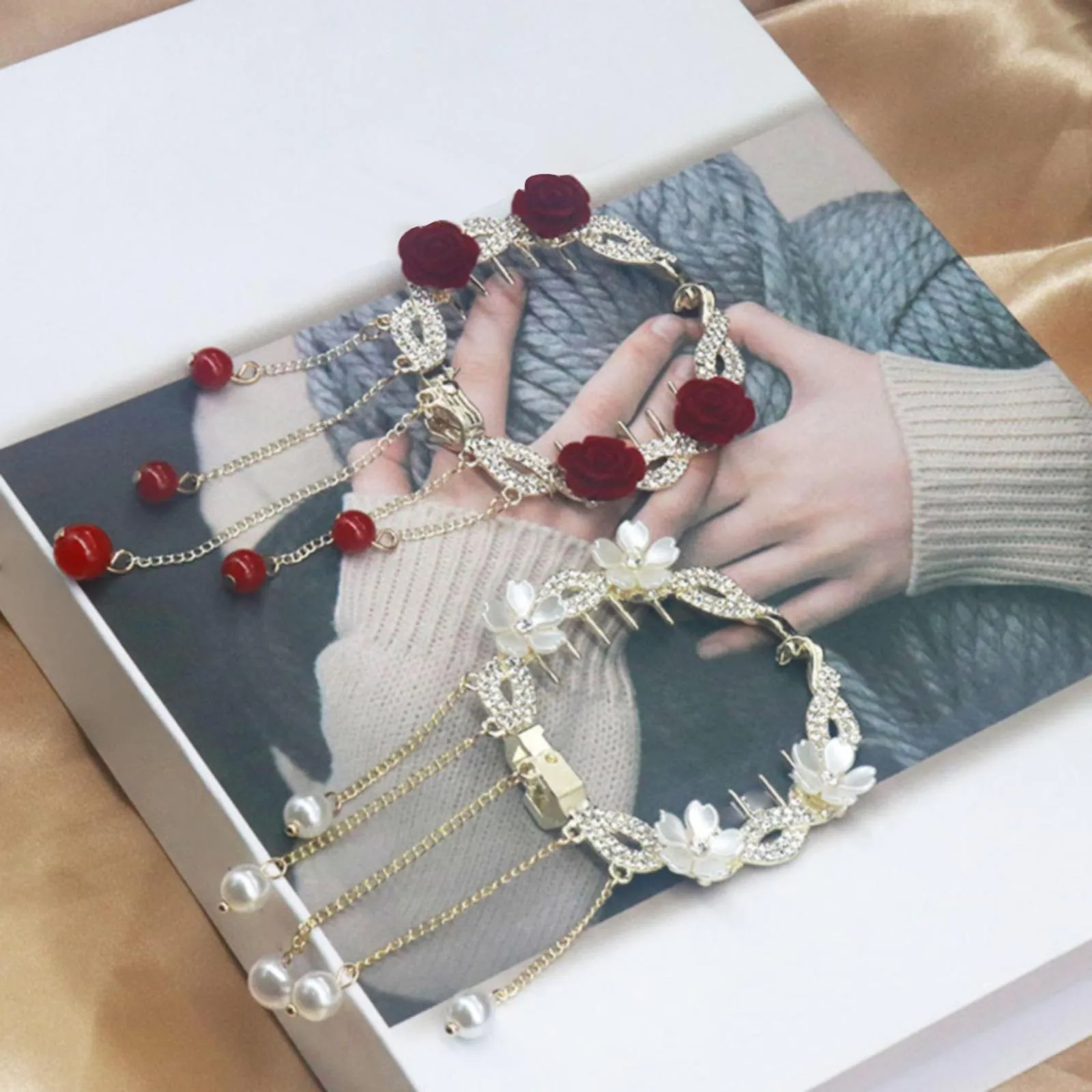 

Заколка для волос в виде булочки, венок, 2,7 дюйма, розовая кисточка, зажим для фрикаделек, задняя часть головы, пластина для волос, пряжка для хвоста, детчи аксессуары для волосся