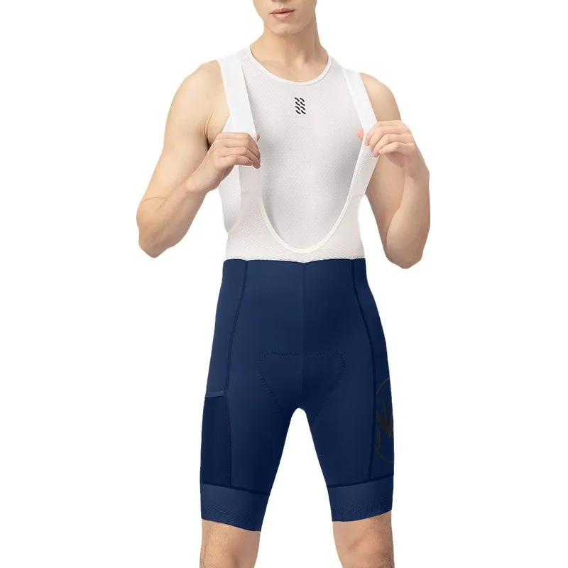 NUCKILY Men's Pro Cycling Bib Shorts 8-Hour Comfort 3D Padded Breathable Mesh Straps with Anti-Slip Silicone Hem
