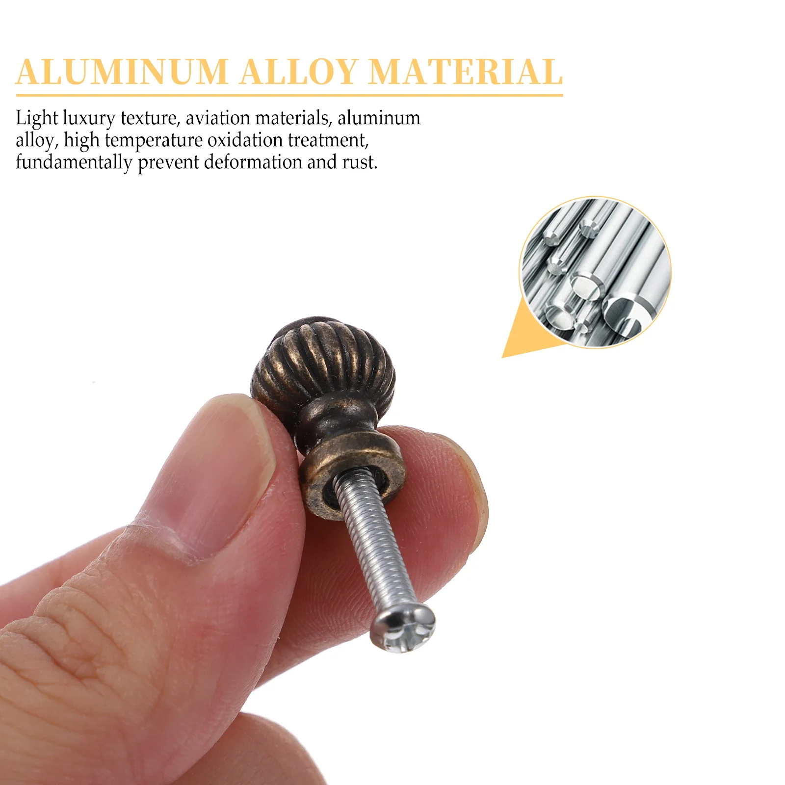 

10Pcs Bronze Zinc Alloy Cabinet Knobs High End Elegant Design Durable Wear Resistant Smooth Surface Home Office Use