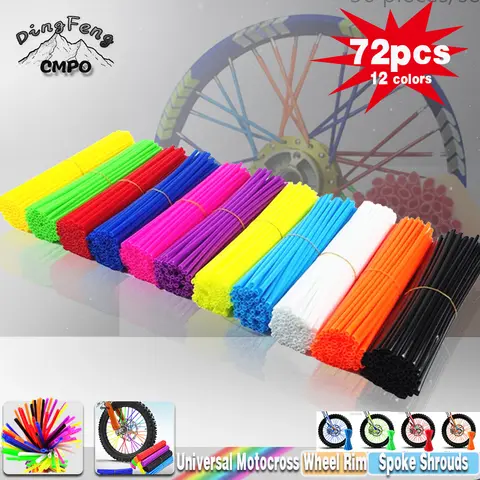 Universale Motocross Moto Enduro Off Road Cerchione Raggi Copriraggi Pelli Coperture moto Per KTM HONDA YAMAHA KAWASAKI Dirt Bike