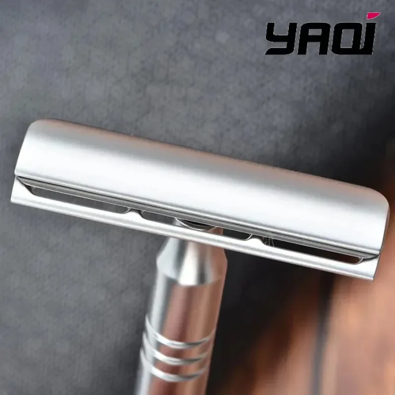 Razor YAQI Matte Chrome Color AC Blade Excalibur Single-edged Mens Shaving Safety Razor Collectibles Beard shaver view 6