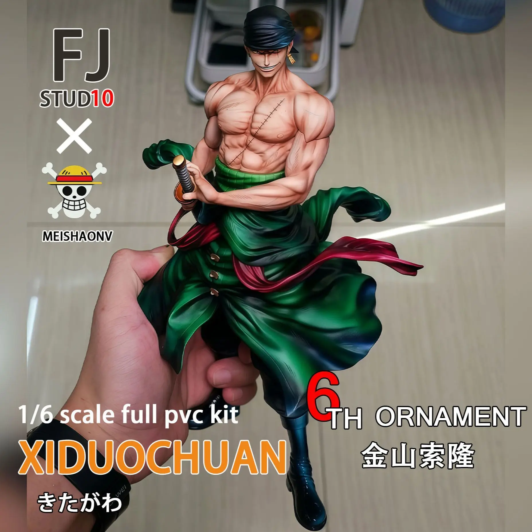 28 cm One Piece Anime Figur Roronoa Zoro Figur Zoro Figur Pvc Gk Statue Modell Puppen Sammlung Schreibtisch Dekoration Hobbys Spielzeug – Detail 6