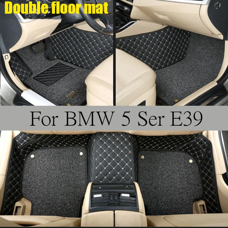 

Car Floor Mats For BMW 5 Series E39 1996~2003 Rugs Protective Pad Luxury Leather Mat Carpets Car Accessories 523i 525i 520i 520d