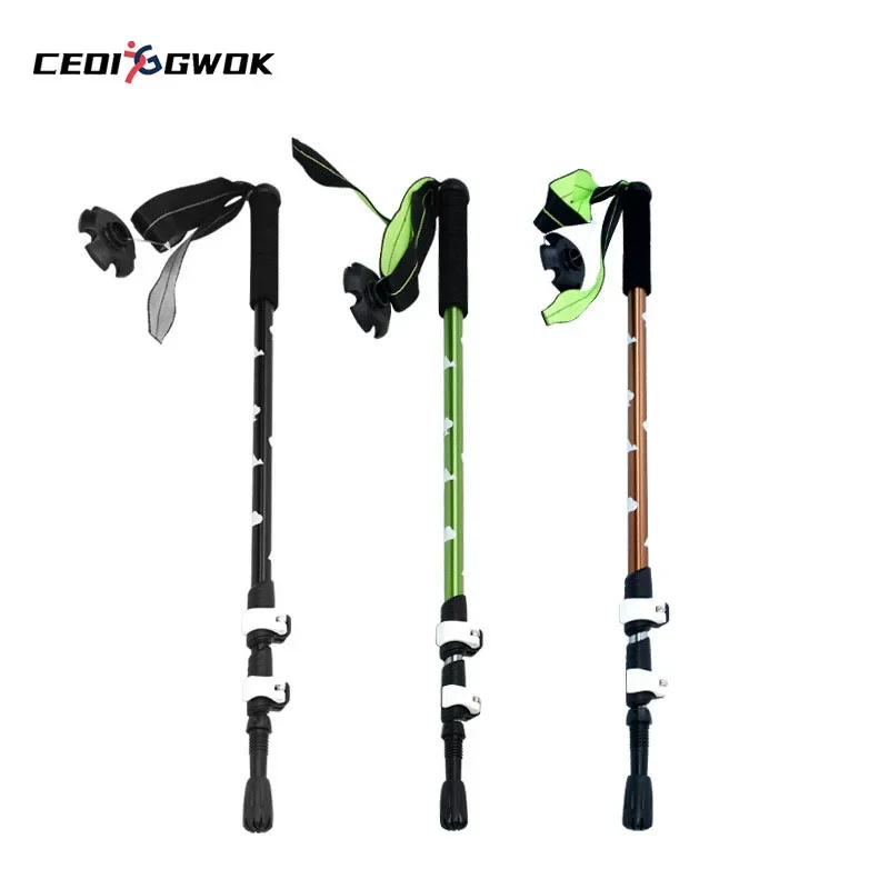 

CEOI GWOK Kids Walking Sticks Foldable Lightweight EVA Foam Handle 3-Section Trekking Sticks Outdoor Hiking Trekking Poles