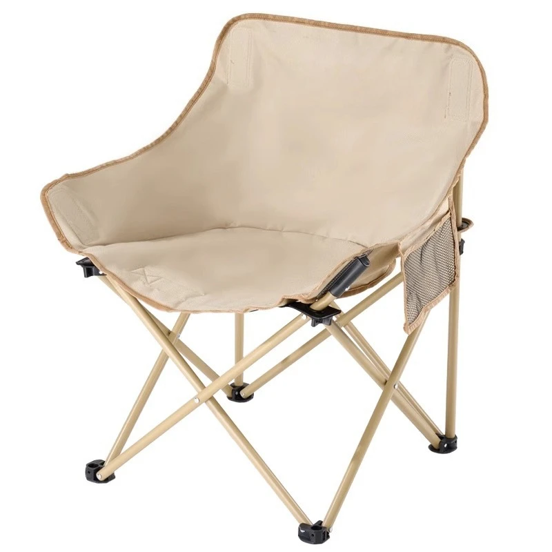 Moon chair outdoor folding portable recliner camping chair backrest horse bench fishing folding stool wholesale view 2