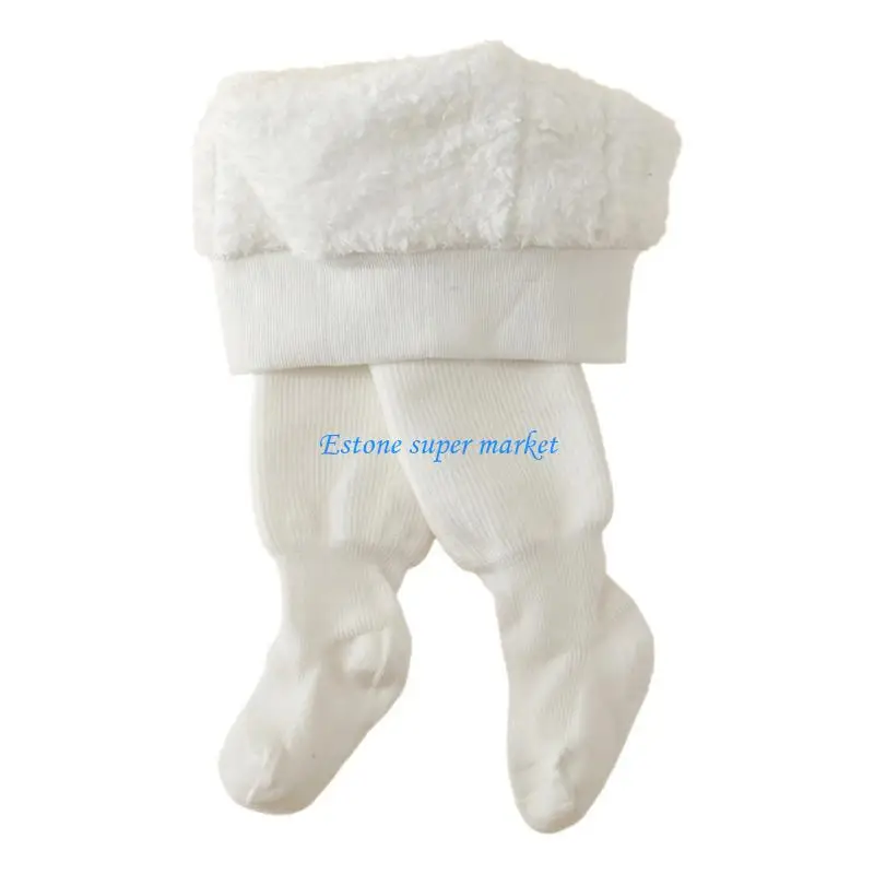 

090B Upgrades Lined Pants Children Plush Pantyhose Warm Great for Family Gatherings