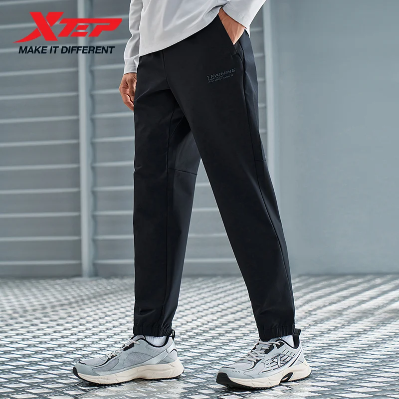 بنطلون Xtep للرجال للركض والماء ونعل مرن مريح رياضي كلاسيكي كل يوم أنيق 976429980547 #1