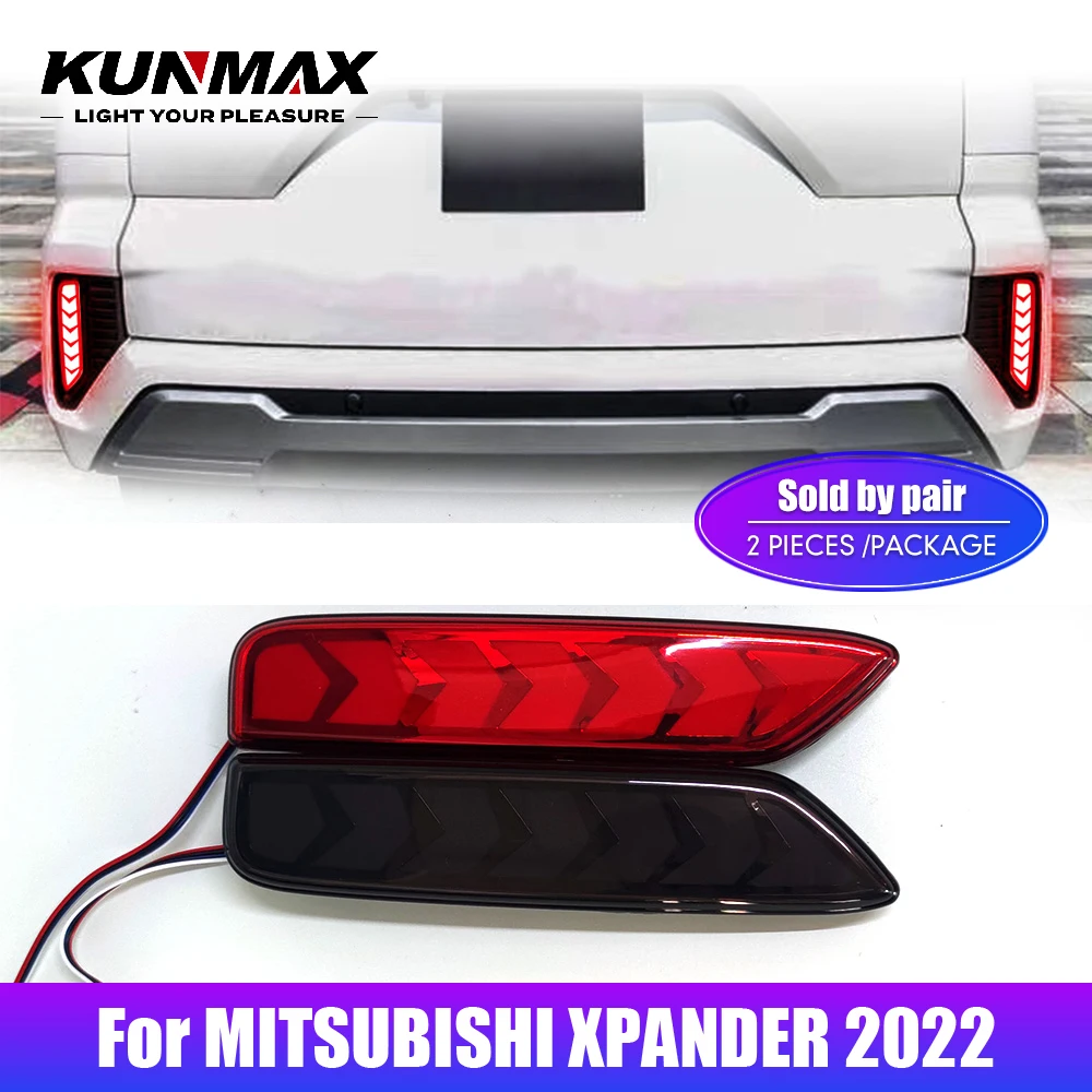 

2 шт. светодиодные задние бамперные отражатели для Mitsubishi Xpander Cross, Mirage, Attage, Mini, Delica, задние ходовые огни, стоп-сигналы, аксессуары