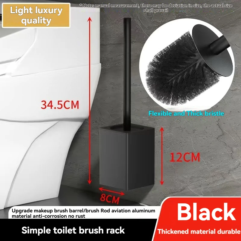 

Toilet Brush Wall-mounted Required Bathroom Accessories Aluminum Alloy Household Bathroom Cleaning Tools Bathroom Cleaning Brush