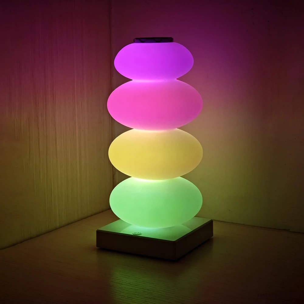 مصباح مكتبي متعدد الخطوات RGB 16 ديكور إضاءة LED يعمل باللمس لغرفة المعيشة