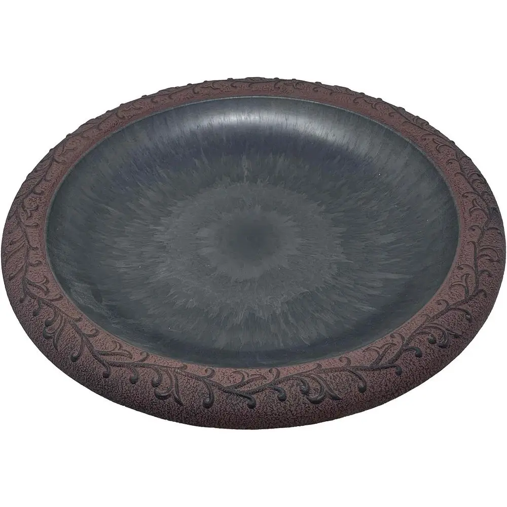 Bird Bath Bowl Only - 19 Wine Colored Clay, Lightweight 3.7lbs